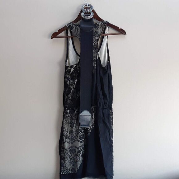 Y2K collective concepts black lace dress S - Picture 5 of 7